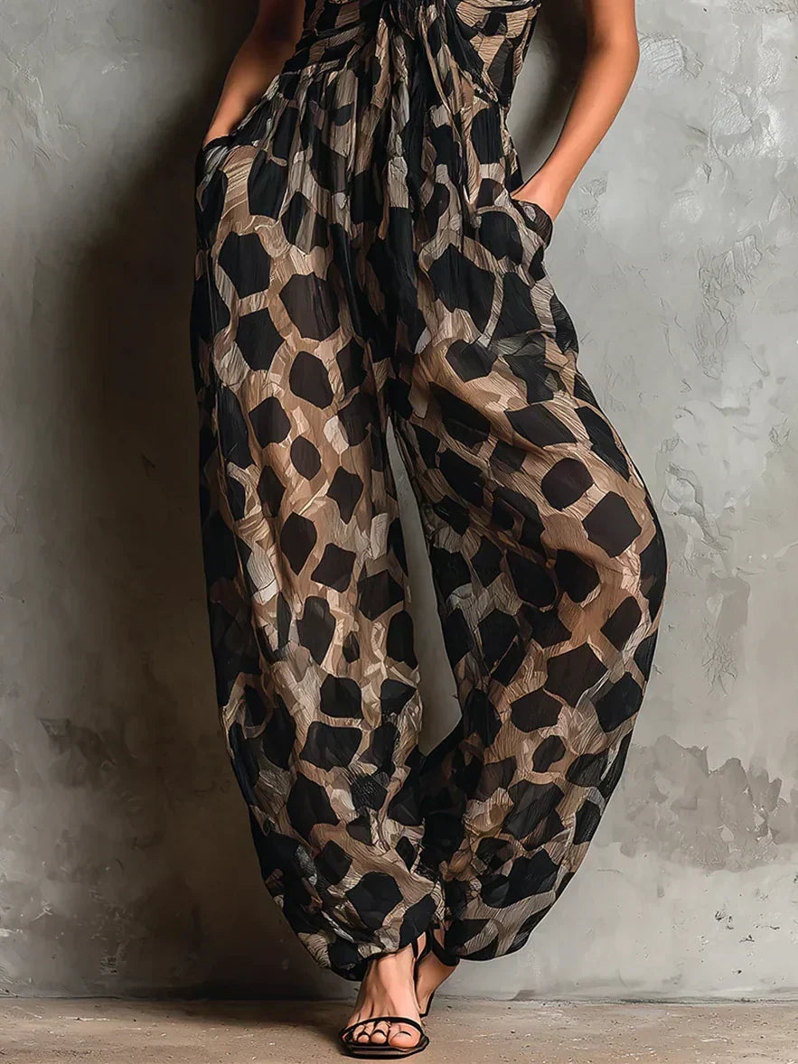 SYLVIA β LEOPARD PRINT JUMPSUIT