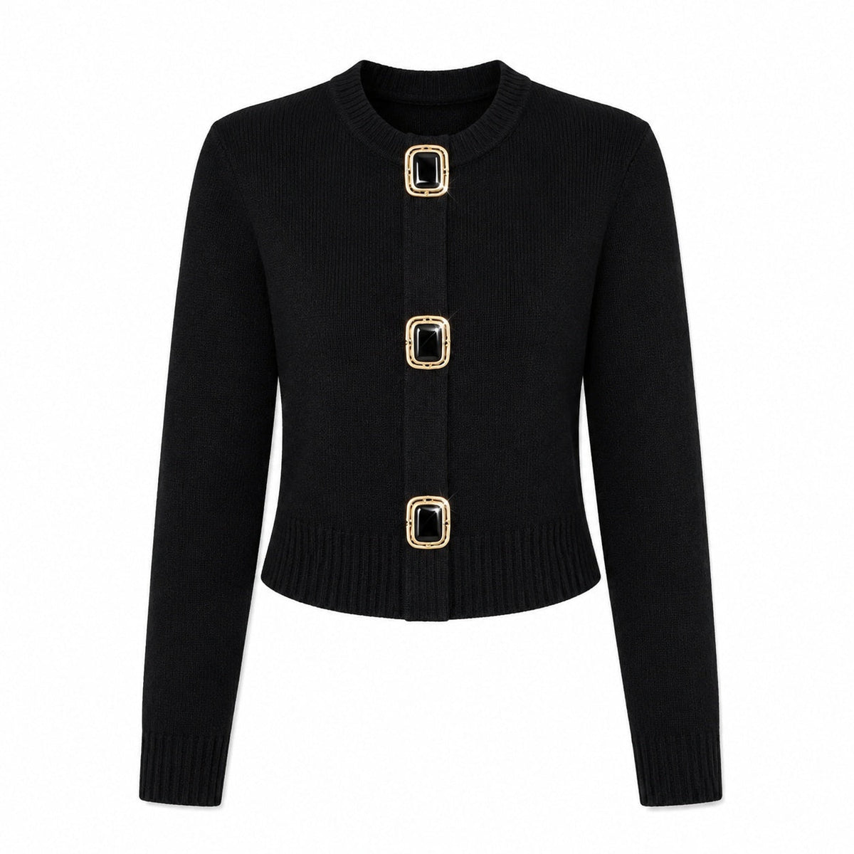 Gemma Jewel-Button Cardigan