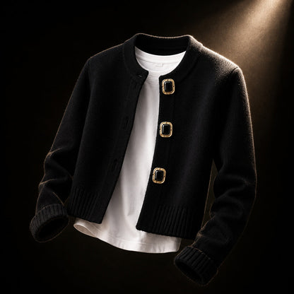 Gemma Jewel-Button Cardigan