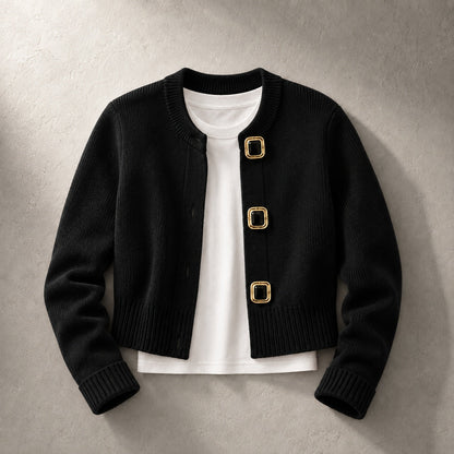 Gemma Jewel-Button Cardigan