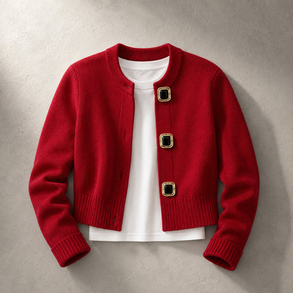 Gemma Jewel-Button Cardigan