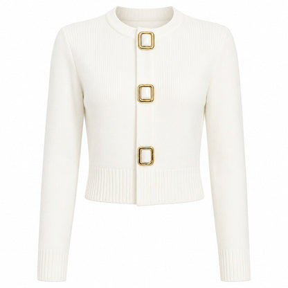 Gemma Jewel-Button Cardigan