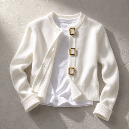 Gemma Jewel-Button Cardigan