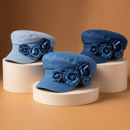 Peony Denim Hat